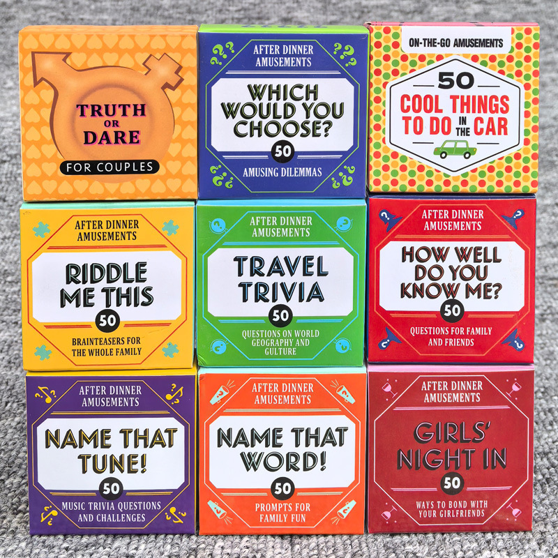 Party Family Games - 50 peças de cartas de diversão