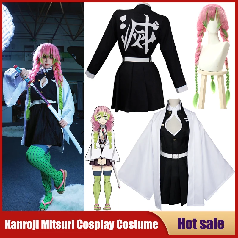 Party Games Kids - Anime kanroji mitsuri cosplay traje kimetsu