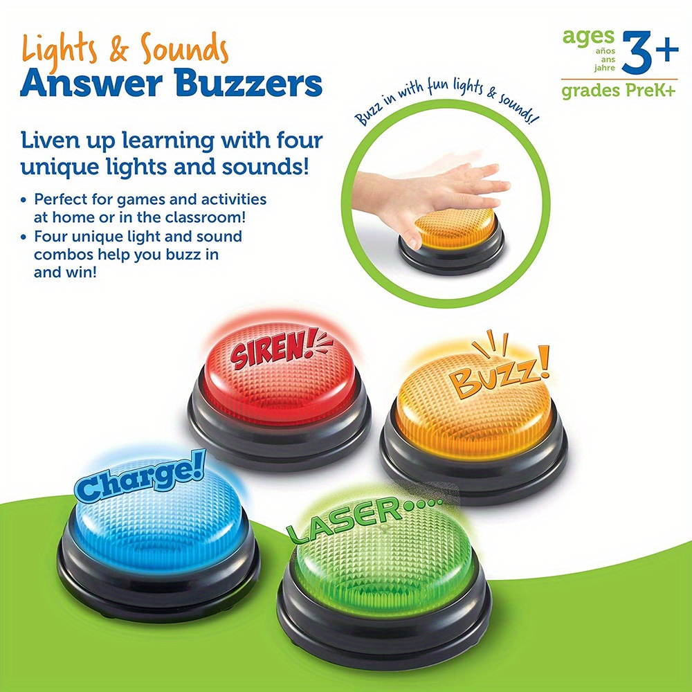 4 pçs luzes e sons zumbador br - Party Family Games avaliação e preço
