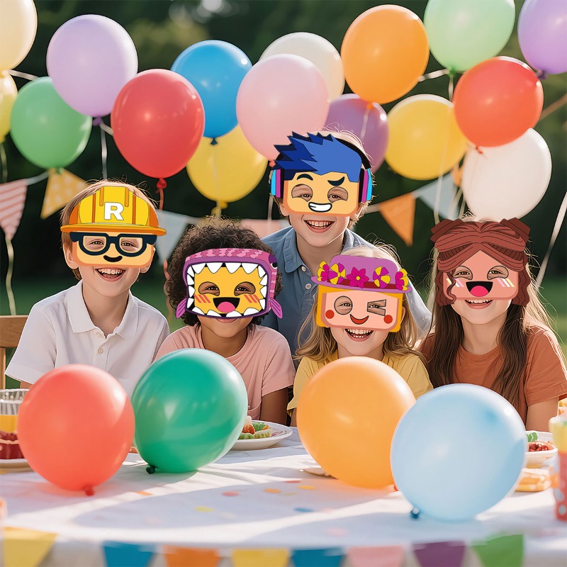12 Máscaras de Papel com Tema  - Party Games In Roblox avaliação e preço