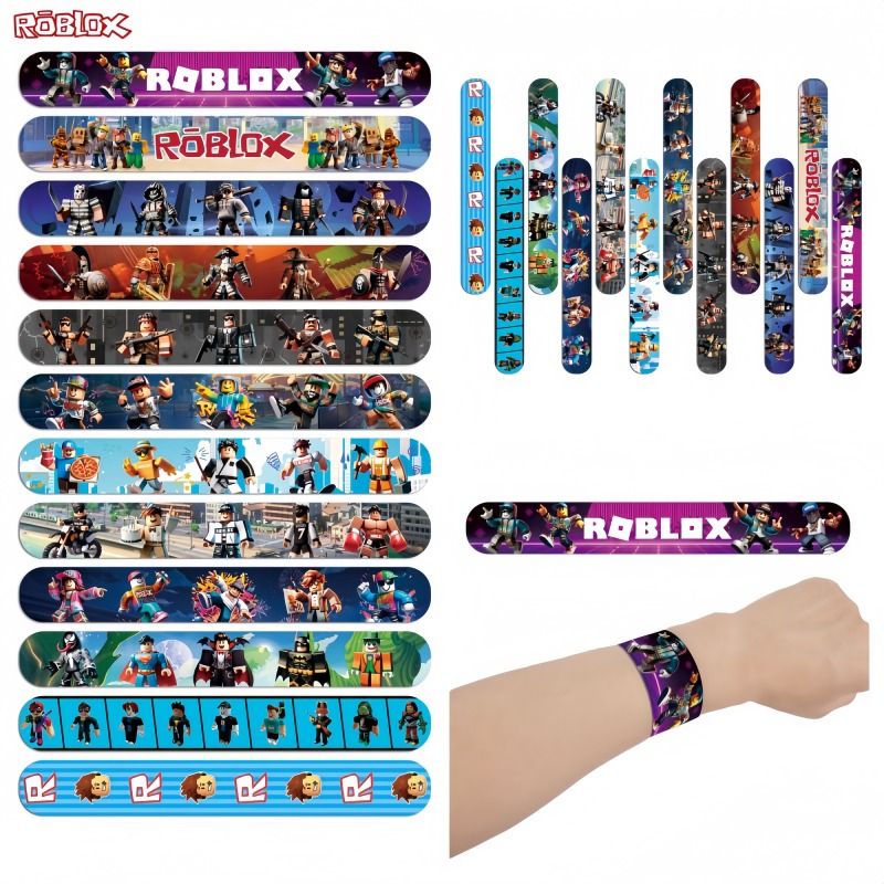 12/24 Peças Pulseiras Elástica - Party Games In Roblox avaliação e preço