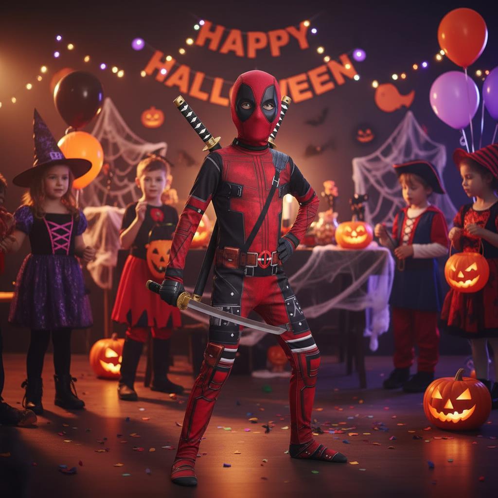Fantasia de Deadpool para Cria - Party Games Children avaliação e preço
